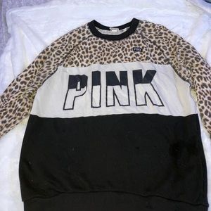 Brand pink cheetah sweatshirt